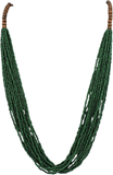 Bocar Long Multi Strand Handmade Beaded Statement Necklace with Gift Box, White, 40 inches, Women