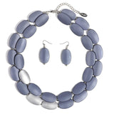 Bocar 2 Multi Layer Chunky Statement Acrylic Women Collar Necklace (NK-10544)
