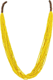Bocar Long Multi Strand Handmade Beaded Statement Necklace with Gift Box, White, 40 inches, Women