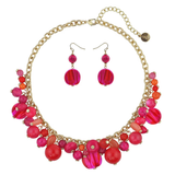 BOCAR Women's Beaded Strand Statement Necklace Beads Collar(0002)