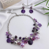 BOCAR Women's Beaded Strand Statement Necklace Beads Collar(0002)