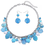 BOCAR Women's Beaded Strand Statement Necklace Beads Collar(0002)