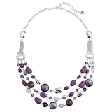 Bocar New Multi Layer Beads Statement Gold Chain Necklace for Women 0009