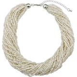 Bocar Multiple Strand Handmade Beaded 16" Statement Collar Necklace for Women 10402