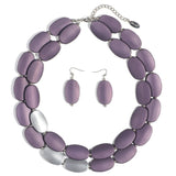 Bocar 2 Multi Layer Chunky Statement Acrylic Women Collar Necklace (NK-10544)