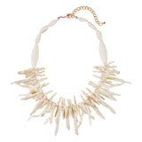 Free-Spirited Acrylic Coral & Bead Necklace - Adjustable Bohemian Vacation Jewelry for Women