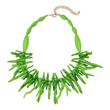 Free-Spirited Acrylic Coral & Bead Necklace - Adjustable Bohemian Vacation Jewelry for Women