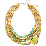 Boho Beaded Turquoise Necklaces for Women Statement Charm Necklace Vintage Handmade Bohemian Necklace Fashion Gifts(BN-0089)