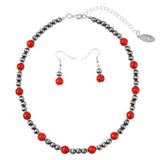 Bocar Beads Collar Necklace Set Turquoise Jewelry for Women Gift