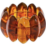 Bocar Chunky Resin Stretch Bracelets Wide Stretchable Bangle Irregular Geometric Wristband for Women Prom Holiday Jewelry Gift