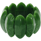 Bocar Chunky Resin Stretch Bracelets Wide Stretchable Bangle Irregular Geometric Wristband for Women Prom Holiday Jewelry Gift