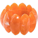 Bocar Chunky Resin Stretch Bracelets Wide Stretchable Bangle Irregular Geometric Wristband for Women Prom Holiday Jewelry Gift