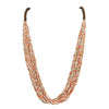 Bocar Long Multi Strand Handmade Beaded Statement Necklace with Gift Box, White, 40 inches, Women