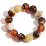 Chunky Beaded Necklace and Bracelet Set for Women Colorful Large Bead Necklaces Statement Beads Y2k Choker Necklace for Gift Jewelry