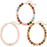 Bocar Chunky Gold Heart Necklace for Women Beaded Colorful Statement Necklace Cute Boho Y2k Choker Necklace for Gift Jewelry