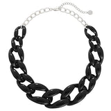BOCAR Statement Chunky Acrylic Chain Link Choker Necklace Fashion Women Collar Necklaces Acrylic Resin Chain Necklace(N0097)