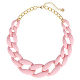 BOCAR Statement Chunky Acrylic Chain Link Choker Necklace Fashion Women Collar Necklaces Acrylic Resin Chain Necklace(N0097)