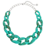 BOCAR Statement Chunky Acrylic Chain Link Choker Necklace Fashion Women Collar Necklaces Acrylic Resin Chain Necklace(N0097)