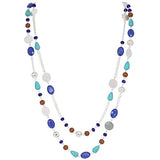 Bocar Long Statement Necklaces for Women Trendy, Boho Costume Jewelry Layered Crystal Beaded Collar Necklaces for Women (NK-10084)