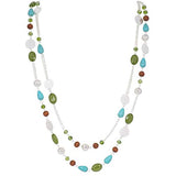 Bocar Long Statement Necklaces for Women Trendy, Boho Costume Jewelry Layered Crystal Beaded Collar Necklaces for Women (NK-10084)