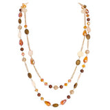Bocar Long Statement Necklaces for Women Trendy, Boho Costume Jewelry Layered Crystal Beaded Collar Necklaces for Women (NK-10084)