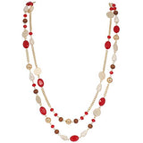 Bocar Long Statement Necklaces for Women Trendy, Boho Costume Jewelry Layered Crystal Beaded Collar Necklaces for Women (NK-10084)