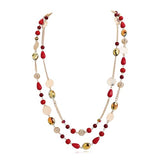 Bocar Long Statement Necklaces for Women Trendy, Boho Costume Jewelry Layered Crystal Beaded Collar Necklaces for Women (NK-10084)