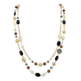 Bocar Long Statement Necklaces for Women Trendy, Boho Costume Jewelry Layered Crystal Beaded Collar Necklaces for Women (NK-10084)