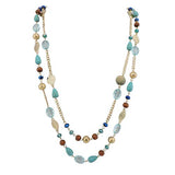 Bocar Long Statement Necklaces for Women Trendy, Boho Costume Jewelry Layered Crystal Beaded Collar Necklaces for Women (NK-10084)
