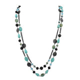 Bocar Long Statement Necklaces for Women Trendy, Boho Costume Jewelry Layered Crystal Beaded Collar Necklaces for Women (NK-10084)