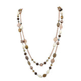 Bocar Long Statement Necklaces for Women Trendy, Boho Costume Jewelry Layered Crystal Beaded Collar Necklaces for Women (NK-10084)