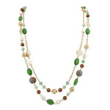Bocar Long Statement Necklaces for Women Trendy, Boho Costume Jewelry Layered Crystal Beaded Collar Necklaces for Women (NK-10084)