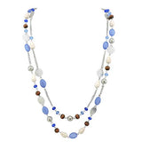 Bocar Long Statement Necklaces for Women Trendy, Boho Costume Jewelry Layered Crystal Beaded Collar Necklaces for Women (NK-10084)