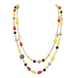 Bocar Long Statement Necklaces for Women Trendy, Boho Costume Jewelry Layered Crystal Beaded Collar Necklaces for Women (NK-10084)