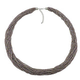 Bocar Long Multiple Strand Handmade Beaded Statement 33" Necklace for Women (NK_10235)