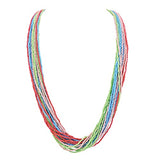 Bocar Long Multiple Strand Handmade Beaded Statement 33" Necklace for Women (NK_10235)