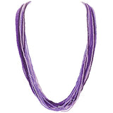 Bocar Long Multiple Strand Handmade Beaded Statement 33" Necklace for Women (NK_10235)