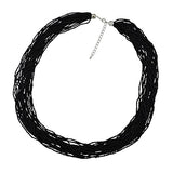 Bocar Long Multiple Strand Handmade Beaded Statement 33" Necklace for Women (NK_10235)
