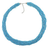 Bocar Long Multiple Strand Handmade Beaded Statement 33" Necklace for Women (NK_10235)