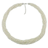 Bocar Long Multiple Strand Handmade Beaded Statement 33" Necklace for Women (NK_10235)
