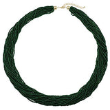 Bocar Long Multiple Strand Handmade Beaded Statement 33" Necklace for Women (NK_10235)