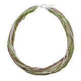 Bocar Long Multiple Strand Handmade Beaded Statement 33" Necklace for Women (NK_10235)