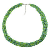Bocar Long Multiple Strand Handmade Beaded Statement 33" Necklace for Women (NK_10235)