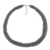 Bocar Long Multiple Strand Handmade Beaded Statement 33" Necklace for Women (NK_10235)