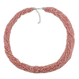 Bocar Long Multiple Strand Handmade Beaded Statement 33" Necklace for Women (NK_10235)