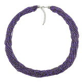 Bocar Long Multiple Strand Handmade Beaded Statement 33" Necklace for Women (NK_10235)