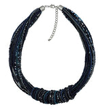 Bocar Chunky Statement Colorful Seed Beads Women Choker Collar Necklace(NK_10314)