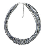 Bocar Chunky Statement Colorful Seed Beads Women Choker Collar Necklace(NK_10314)