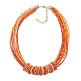 Bocar Chunky Statement Colorful Seed Beads Women Choker Collar Necklace(NK_10314)