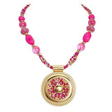 Bocar Statement Beaded Necklace for Women Chunky Collar Pendant Necklace (NK_10343)